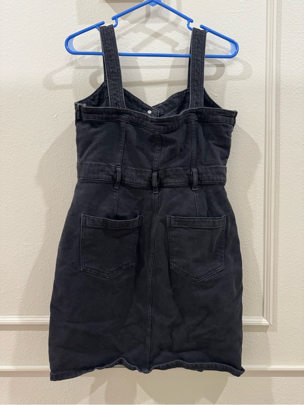 GAP Black 100% Cotton Denim Dress 8P - Picture 2 of 7